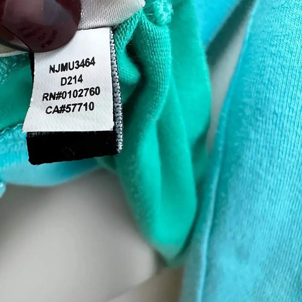 Kate Spade Knit Top Boatneck Color Block Turquoise Green Small Preppy Classic